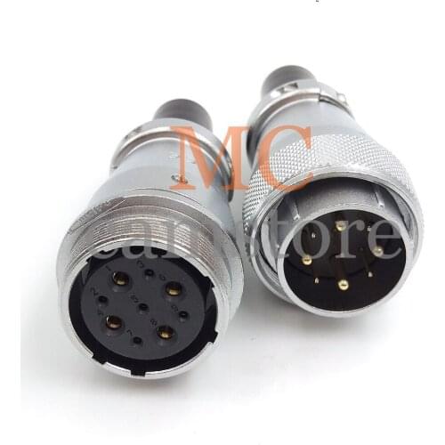 WEIPU WS28 9pin Power Signal Connector, Aviation Circular Industrial Plug Socket, Automotive Bulkhead Solder Connector