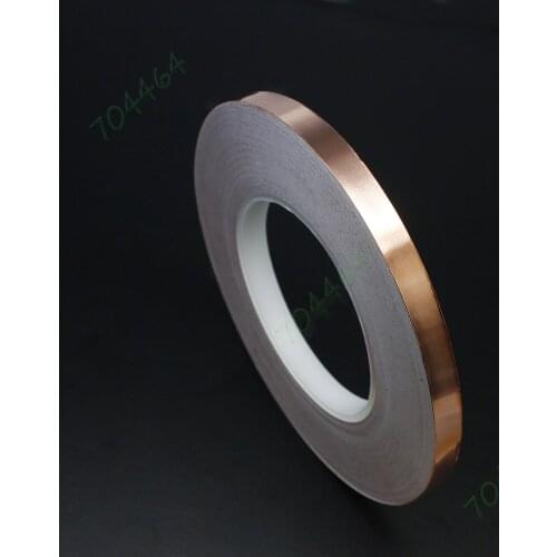 1pcs 15mm x 50M(164ft) Guitar EMI Shielding Shield Single Conductive Copper Foil Tape