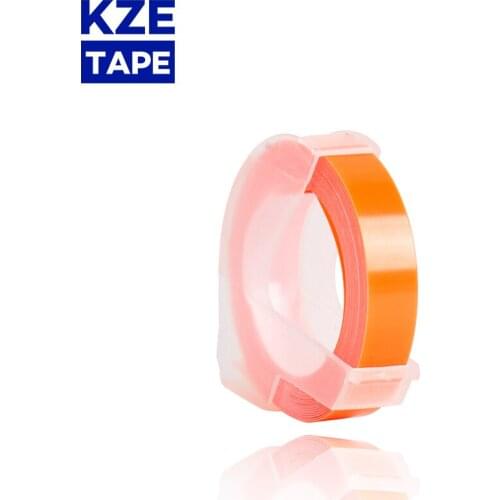 1pcs Orange color Compatible DYMO 1610 12965 1880 label maker DYMO 3D Plastic Embossing press Label 6/9/12mm*3m MOTEX E101