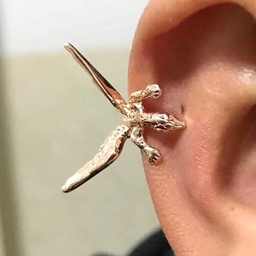1Pcs Pterodactyl Ear Clip Dinosaur Ear Cuff Ear Bone Clip Non-Piercing Ear Clips Fake Cartilage Earring Jewelry For Women Men