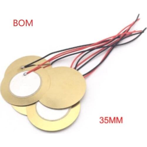 10 Pcs Piezoelectric Piezo Ceramic Wafer Plate Dia 35mm For Buzzer Loudspeaker
