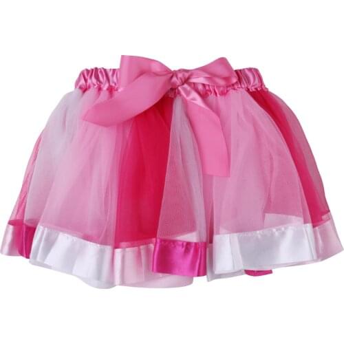 2017 summer cute Toddler Kids Baby Girls Skirt Rainbow Tulle Tutu Party Ballet Dance skirt