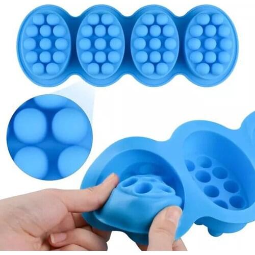 4 Compartment Massage soap Mold for DIY Massage Bar Soap Clay making Tool With Single-hole Moulds