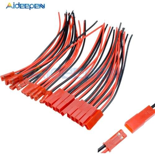 5 Pairs JST Connector Plug Cable Male+Female for RC Battery