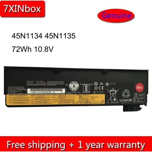 7XINbox 72Wh 10.8V 45N1134 45N1135 Laptop Battery For Lenovo ThinkPad X240S X250 X260 X270 T440S T450 T460P T550 T560 W550 68