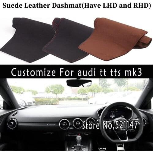 Accessories Car-styling Suede Leather Dashmat Dashboard Cover Dash Mat Carpet For Audi TT TTS Mk3 2015 2016 2017 2018 2020 2021
