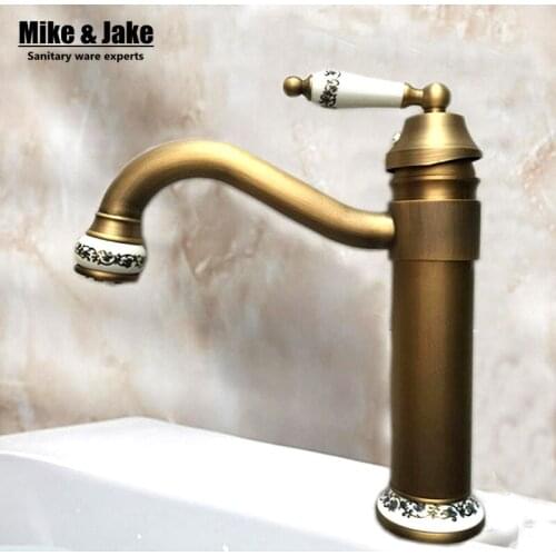 Antique ceramics bathroom faucet torneira banheiro basin faucet vintage bathroom sink ceramic faucet water tap basin mixer water