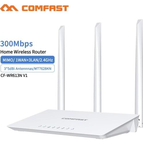 300Mbps Home Use Wireless Router with 3*3dBi High Gain Antennas Wider Coverage 3*10/100Mbps RJ45 Lan Port Easy setup Wi fi Rout