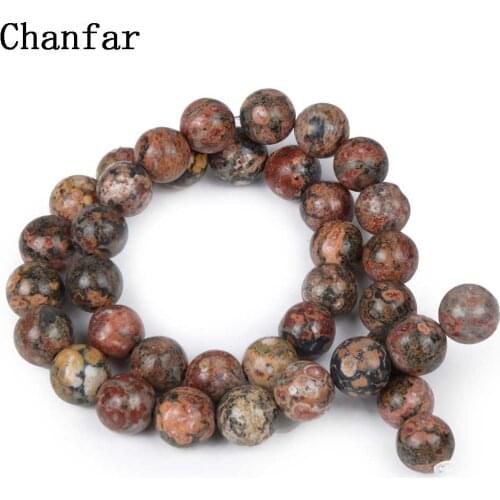 Natural Red Leopard Stone Beads for Jewelry making Loose Semi-Precious Stone Beads