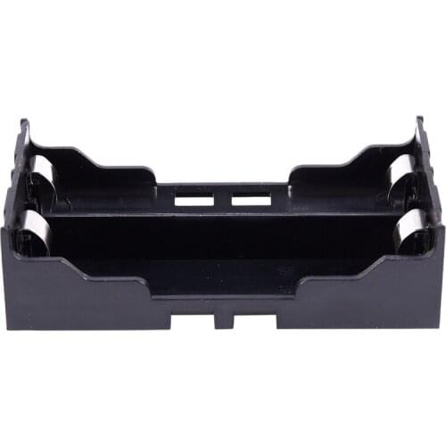 Black Battery Holder 4 Pins for 2x18650 Rechargeable Li-ion Batteries