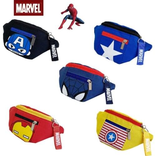 Disney Marvel Spiderman Cartoon Childrens Bag Captain America Anime Boy Chest Bag Iron Man Girls Cute Fashion Coin Purse