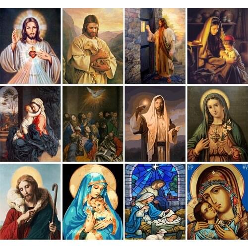DIY Paint By Numbers About religion Art Picture Set Coloring Decorative Canvas Wall Artcraft Oil Painting By Numbers