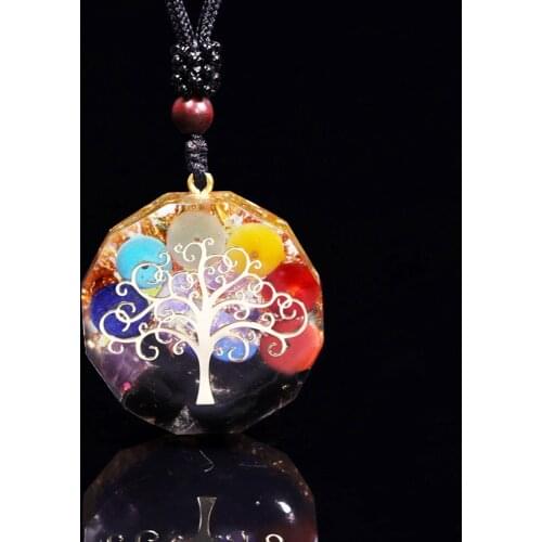 Tree Of Life Orgone Pendant Spiritual Wealth Crystals Energy Healing Reiki Chakra Yoga Meditation Jewelry