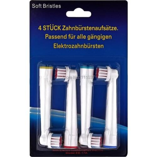 Electric Toothbrush Heads EB-17A SB-17A Neutral Package Health Care 4pcs(1pack) Free Shipping