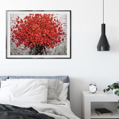 DIY Oil Painting Paint By Numbers"Flowers" Acrylic Paint Drawing on Canvas Wall Art Hand Painted Home Decor