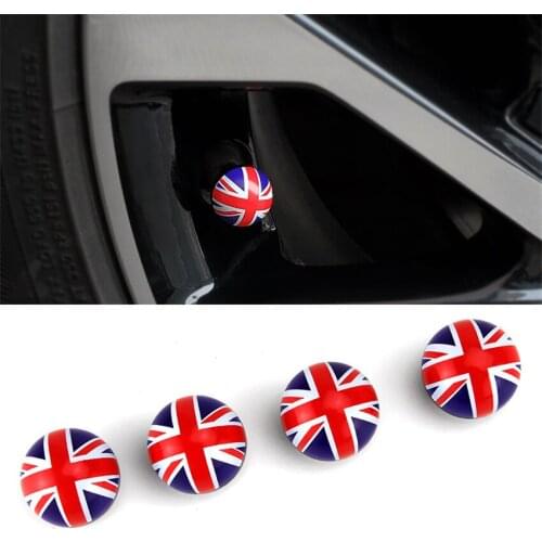 4pcs/Set United Kingdom Flag Ball Shape Car Bike Motor Wheel Tire Valve Caps Dust Proof Universal Car Accessories for BMW X1 3 5