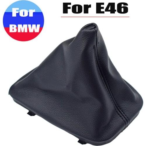 Leather Manual Shift Gear Stick Cover Boot Black Leather Boot Frame For BMW E30 E36 E39 E46 E81 E82 E87 E88 E90 E91 E92 E93