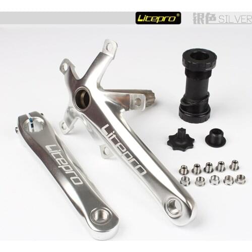 Litepro Mountain Bike Road Bicycle Intergrated Hollow Crank 170mm With BB Bottom Bracket BCD 130mm