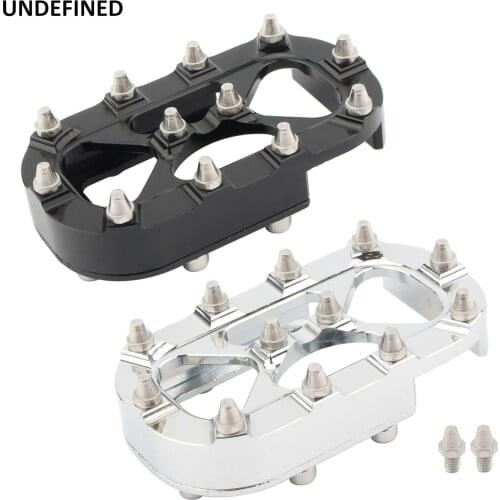 Motorcycle Brake Pedal Pad MX Offroad Foot Pegs Footrest Cover for Harley Sportster Iron XL883 XL1200 Universal Aluminum Black