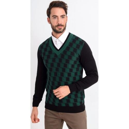 Heyss V Collar Male Knitwear Sweater