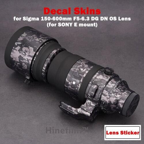 Sigma 150600 Premium Decal Skin Protective Film for Sigma 150-600mm F5-6.3 DG DN OS Lens Decal Protector Cover Vinyl Sticker