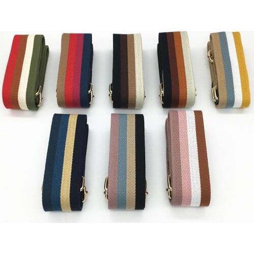 Nylon Bag strap Colorful Stripe Handbags Wide Strap Bag accessories DIY Purse Replacement Handles Adjustable Belt For Bag 120cm