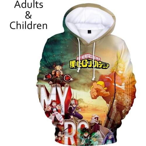 New arrival Comic My Hero Academia Hoodies Men Women Autumn Kids pullover autumn Sweatshirts My Hero Academia kids favorite coat