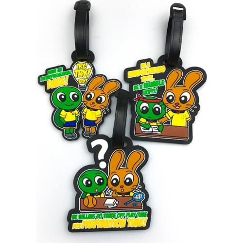 Custom LOGO promotional gifts OEM /ODM 3D soft pvc Luggage tag cute cartoon luggage tag ID cardTravel Indentification Tags