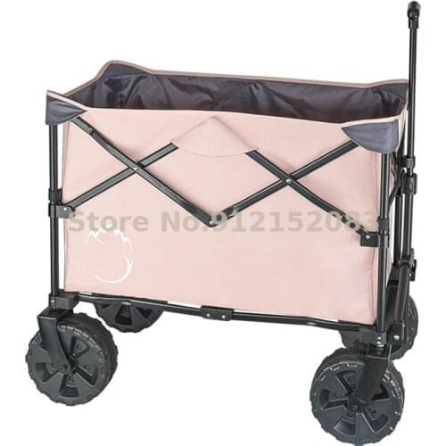 Folding Outdoor Picnic Cart Camping Cart Fishing Camping Trailer Shopping Grocery Cart Express Small Cart