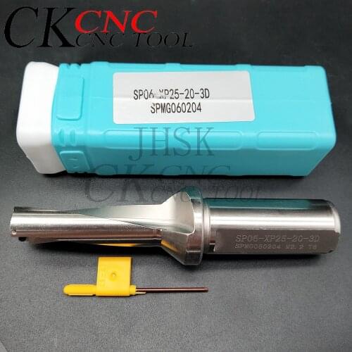 SP series U drill 20mm 3D Shank diameter C25mm U Drill fast drill Indexable drilling for SPMG060204 blade Machinery Lathes CNC