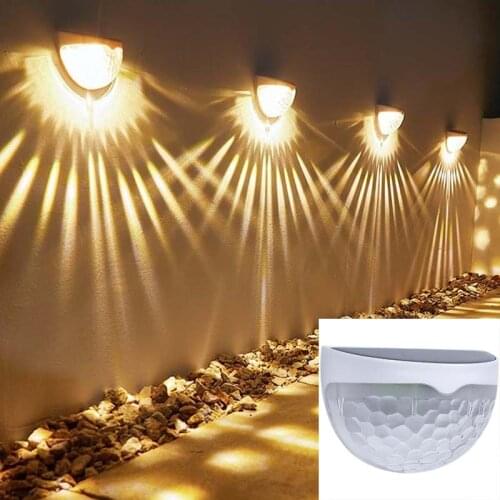Led Solar Light Staircase Wall Light Solar Shadow Night Light Solar Wall Lights Outdoor Garden Decoration Party Decor