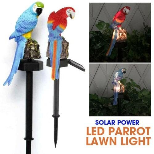 Solar Power LED Parrot Lawn Light Waterproof Garden Landscape Lamp Outdoor Decor