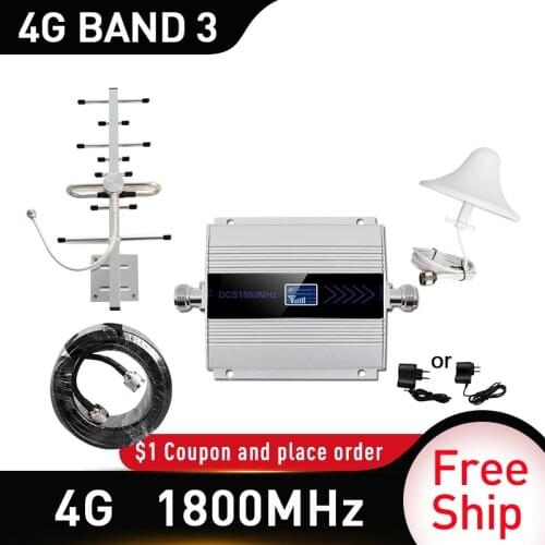 4g signal booster 1800mhz LTE GSM Mobile Signal Booster Repeater DCS 1800Mhz Cellphone Cellular GSM 1800 Cell Phone Russia
