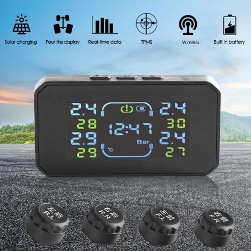 TPMS External Sensor Van Monitoring System Easily Installation S04 Solar Truck Trailer Tire Pressure Personal Car Elements