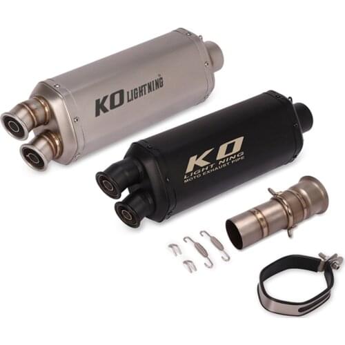 For KTM 1190/1050/1090 1290 Super Adventure R/S/T Exhaust Pipe Motorcycle Titanium Mid Tube Slip On 51mm Dual-outlet Mufflers