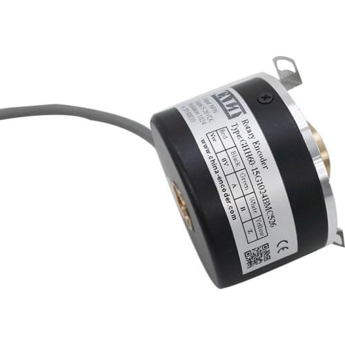 High accuracy hall effect sensor GHH60-15G1024BMC526 hollow shaft encoder 15mm aperture 1024ppr NPN output 5-26Vdc