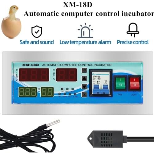 XM-18D Automatic computer control incubator Poultry incubator Controller Temperature Humidity Incubator Egg Hatcher system40%off