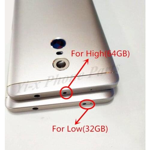 1PCS For Xiaomi Redmi Note 4X Note4X 32GB 64GB Back Battery Cover Door Housing + Side Buttons + Camera Flash Lens Replacement