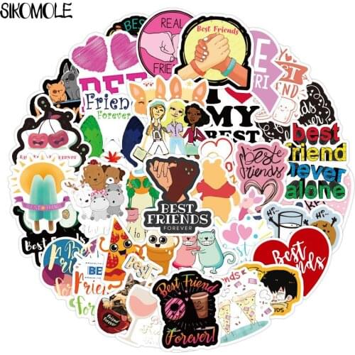 50PCS Cute Best Friend Friendship Stickers Fridge Guitar Laptop Motorcycle Skateboard Kid Toy Gift Decals Graffiti Sticker F5