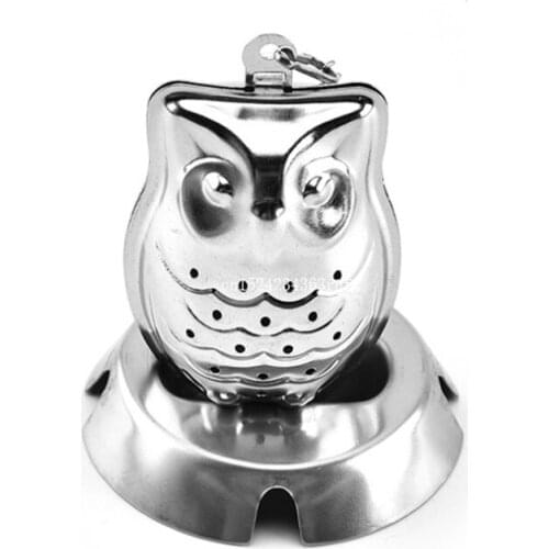 100pcs Owl Shaped Tea Strainer Coffee Tea Tools Accessories Herbal Spice Infuser Filter Tea Bags Stainless Steel