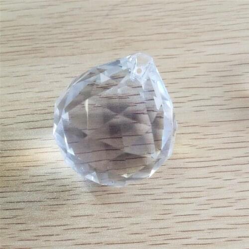 100pcs/Lot 40mm Clear Transparent Color Crystal Chandelier Ball Crystal Prism Faceted Balls Free Shipping