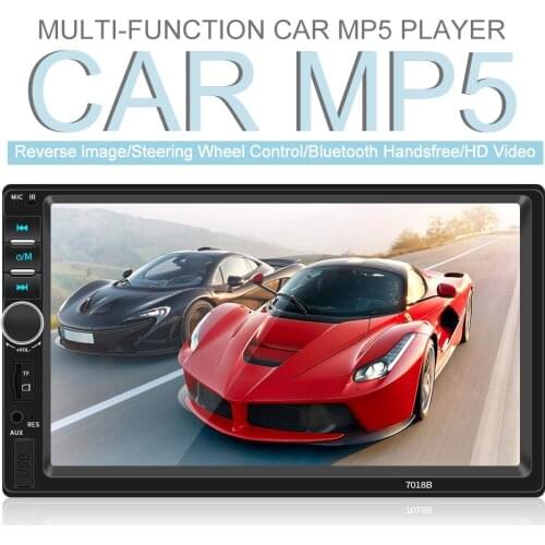2 DIN 7 Inch Bluetooth In Dash HD Touch Screen Car Video FM Radio Stereo Player Support Mirror Link / Aux In / Rear View Camera