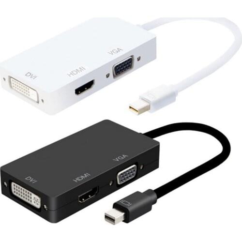3 In 1 Mini DP Male to HDMI VGA DVI Female Converter Adapter Hub for Laptop Computer Mac Book HD VGA DVI Docking Stations