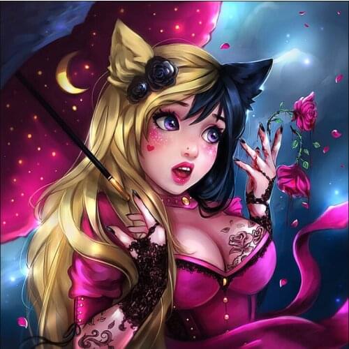 5D DIY Square/Round Diamond Painting Cartoon Sexy Girl Mosaic Cross Embroidery Home Decoration Mural Christmas Gift New Year