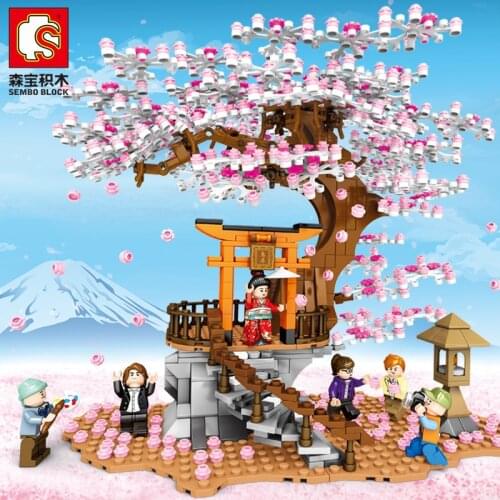 Sembo Blocks Girls Gift Kids Building Toys Sakura Puzzle With Lighting 601076 no box