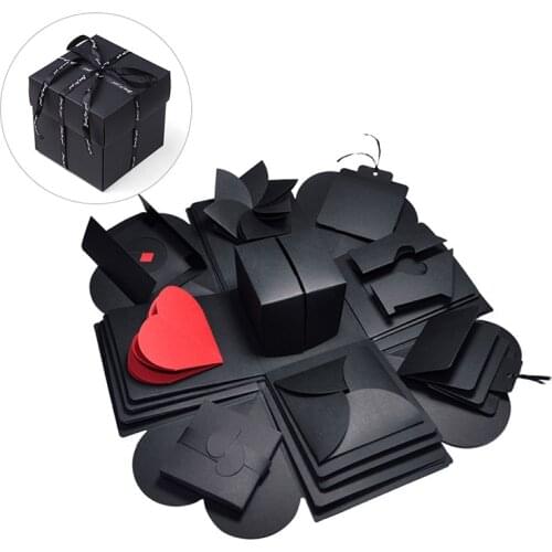 DIY Explosion Box Gift Surprise Love Paper Box Package Handmade Memory Scrapbook Photo Album Wedding Anniversary Birthday Gifts