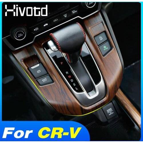 Hivotd Central Control Cover Trim Decoration Storage Box Interior Part Auto Styling Car Accessories For Honda CRV CR-V 2017-2021