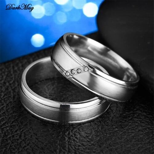 DarkMag 2020 Modern Fashion Women Ring Trend White AAA Crystal Zircon Engagement Design Rings for Women Wedding Jewelry Gift