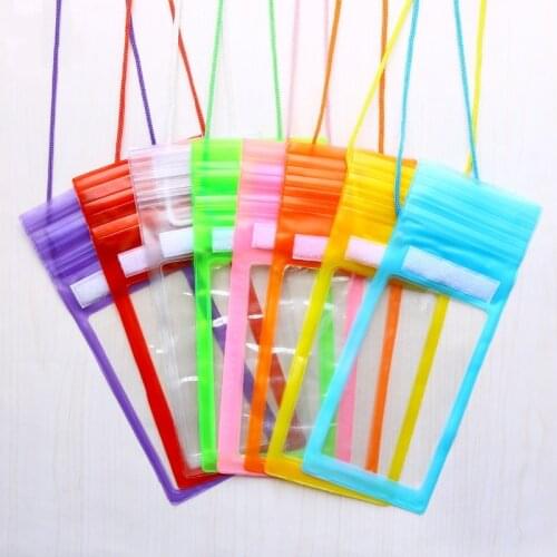 100pcs/lot Travel Swimming Waterproof Dry Pouch Beach Bag Cover Case For iPhone Mobile Phone for 5.5 inch Back Cover Coque Capa