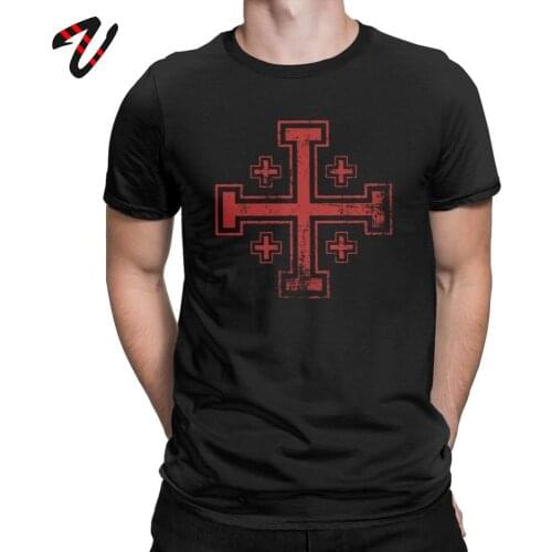 T Shirt Knights Templar T-Shirt Men Funny Crusader Cross Of Jerusalem Latest Cotton Short Sleeve Tees Best Gift Idea Top Clothes